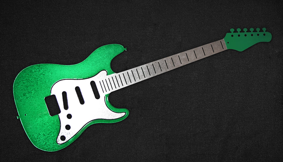 Electric Guitar coated with Shamrock Candy Green